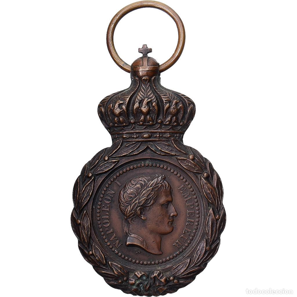 Medallas condecorativas: [#1214936] Francia, M&eacute;daille de Sainte-H&eacute;l&egrave;ne, medalla, 1857, Excellent Quality, Bronce