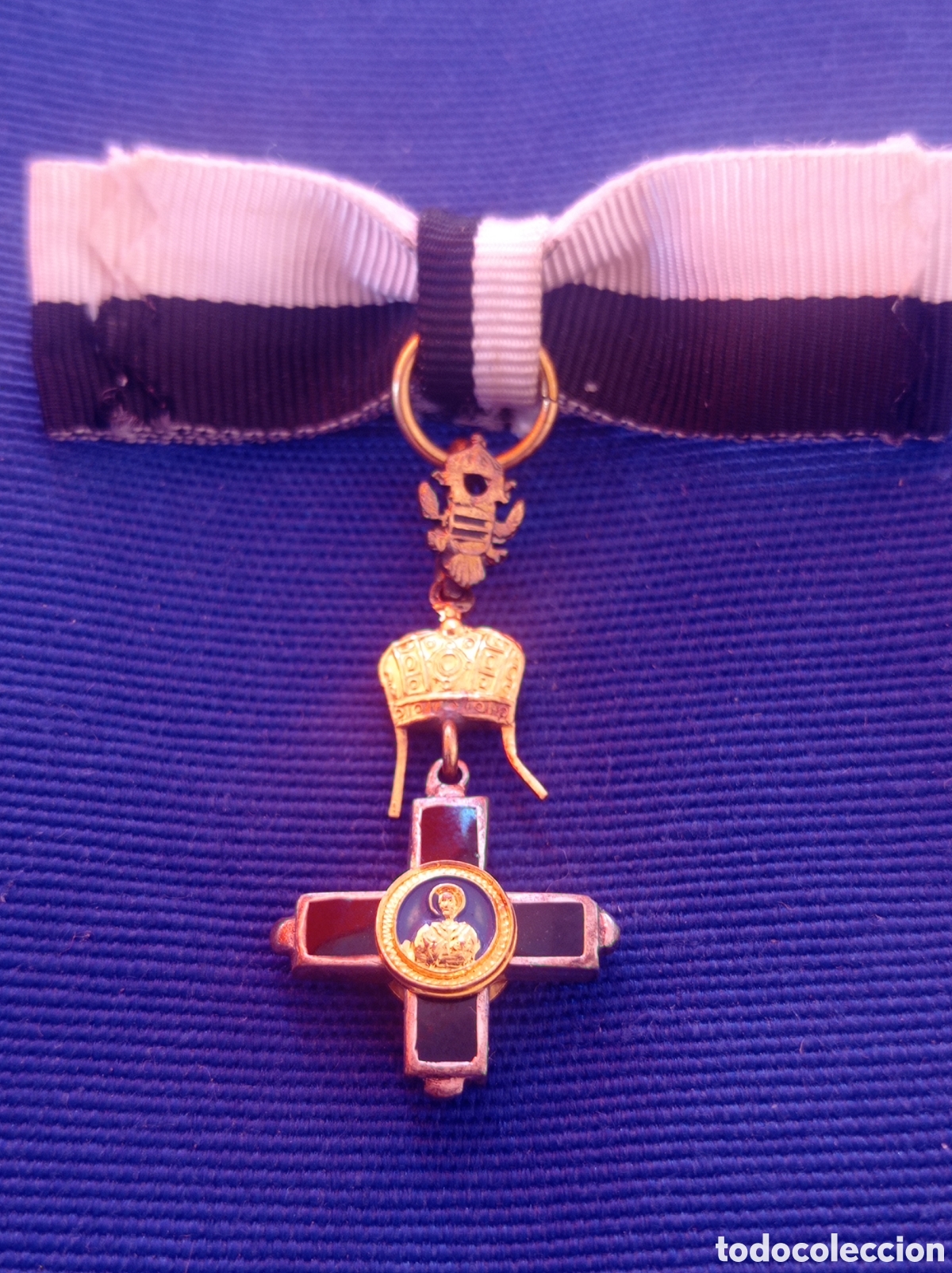 Medallas condecorativas: MEDALLA MINIATURA PLATA CRUZ COMENDADOR