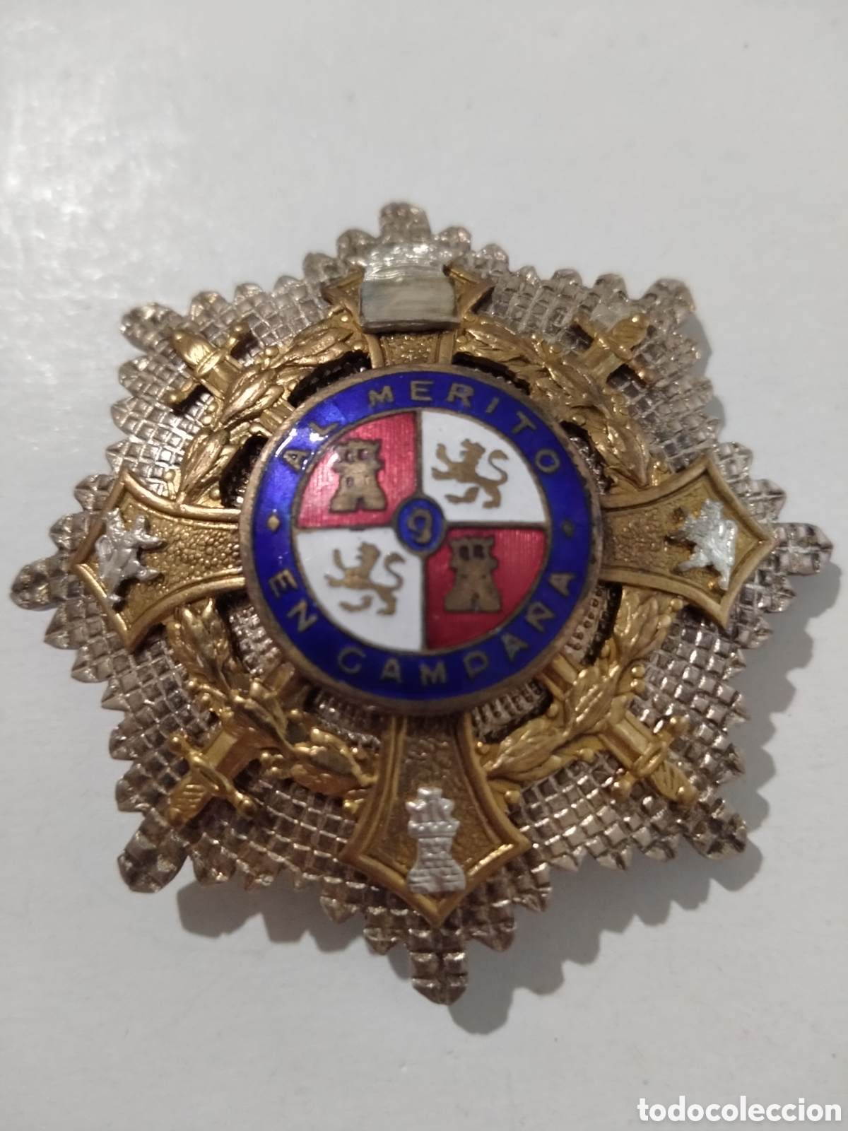 Medallas condecorativas: Placa Cruz de Guerra al M&eacute;rito en Campa&ntilde;a - &Eacute;poca Guerra Civil Espa&ntilde;ola / Divisi&oacute;n Azul - Oficiales