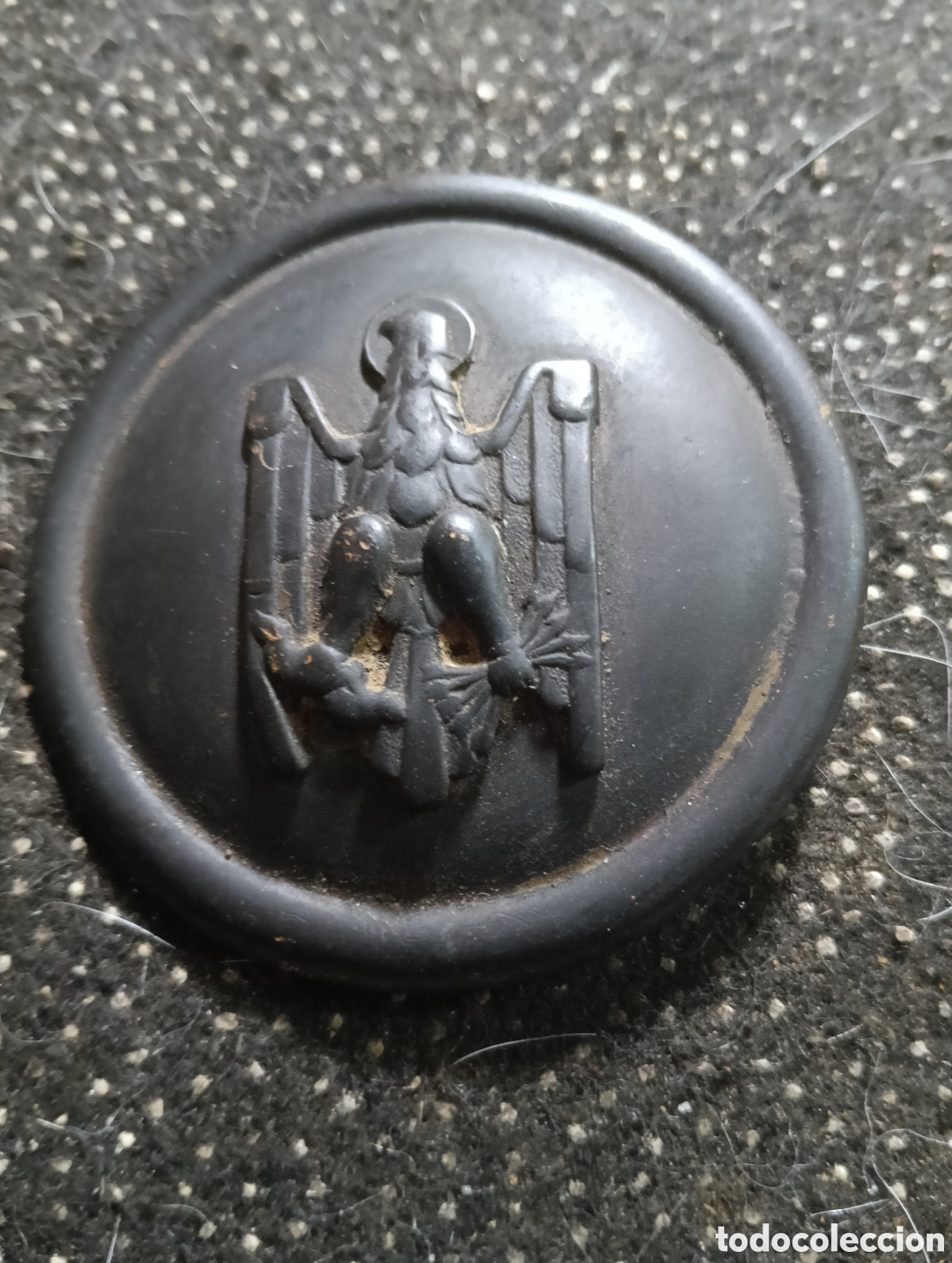 Medallas condecorativas: Antiguo emblema o bot&oacute;n de Montura de Caballo de la Caballer&iacute;a de la Polic&iacute;a Armada Espa&ntilde;ola con el