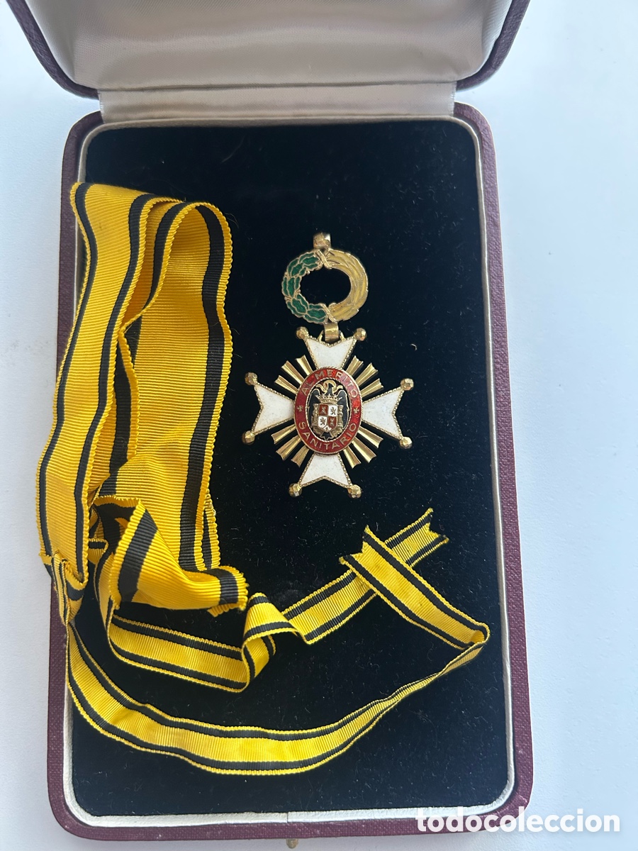 Medallas condecorativas: Medalla m&eacute;rito sanitario &eacute;poca franco