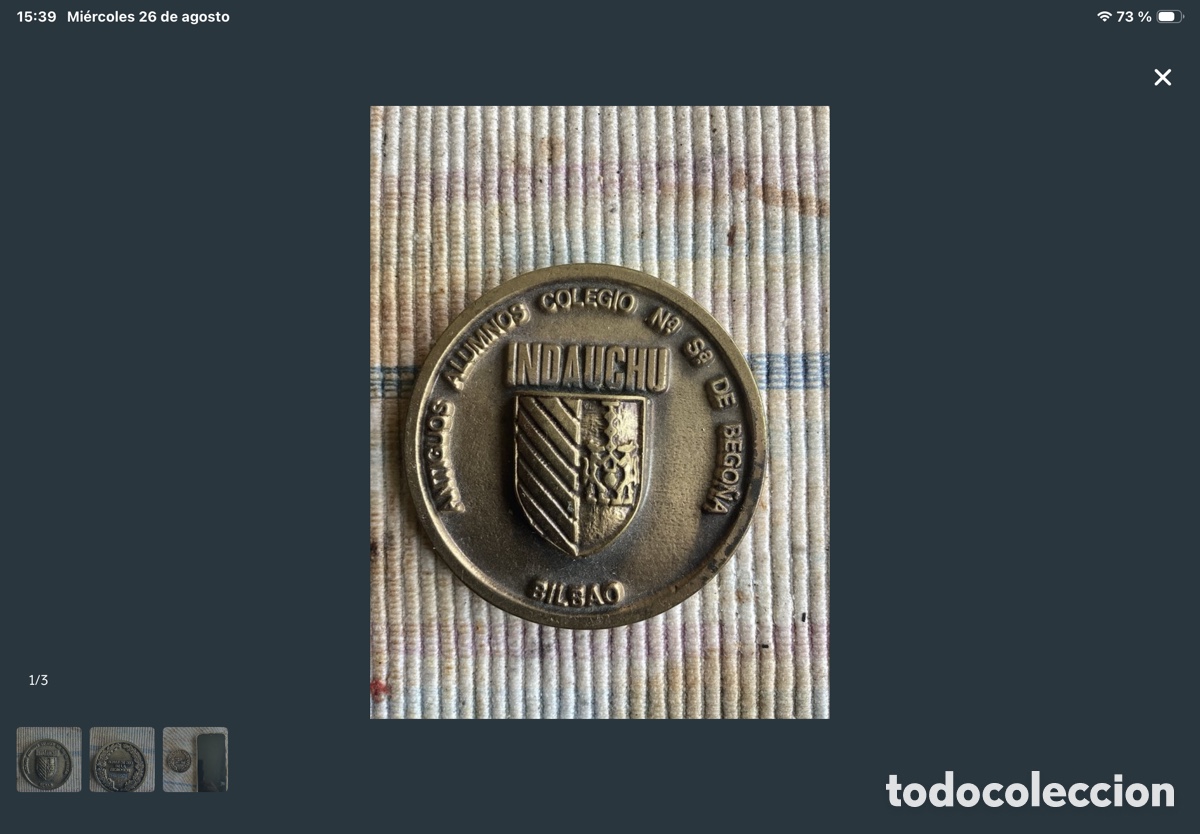 Medallas condecorativas: Medalla antiguos alumnos colegio N S Bego&ntilde;a