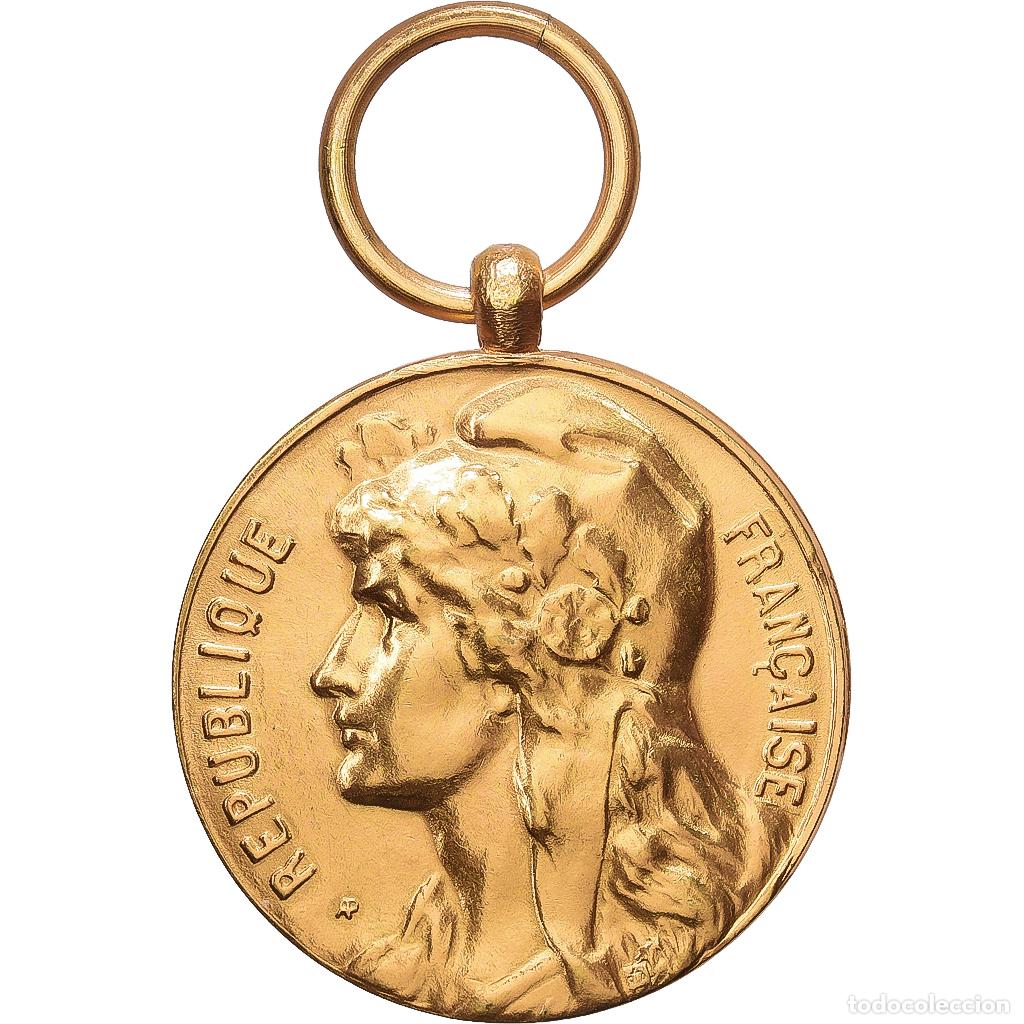 Medallas condecorativas: [#1216152] Francia, Industrie-Travail-Commerce, medalla, 1986, Excellent Quality, Bronce