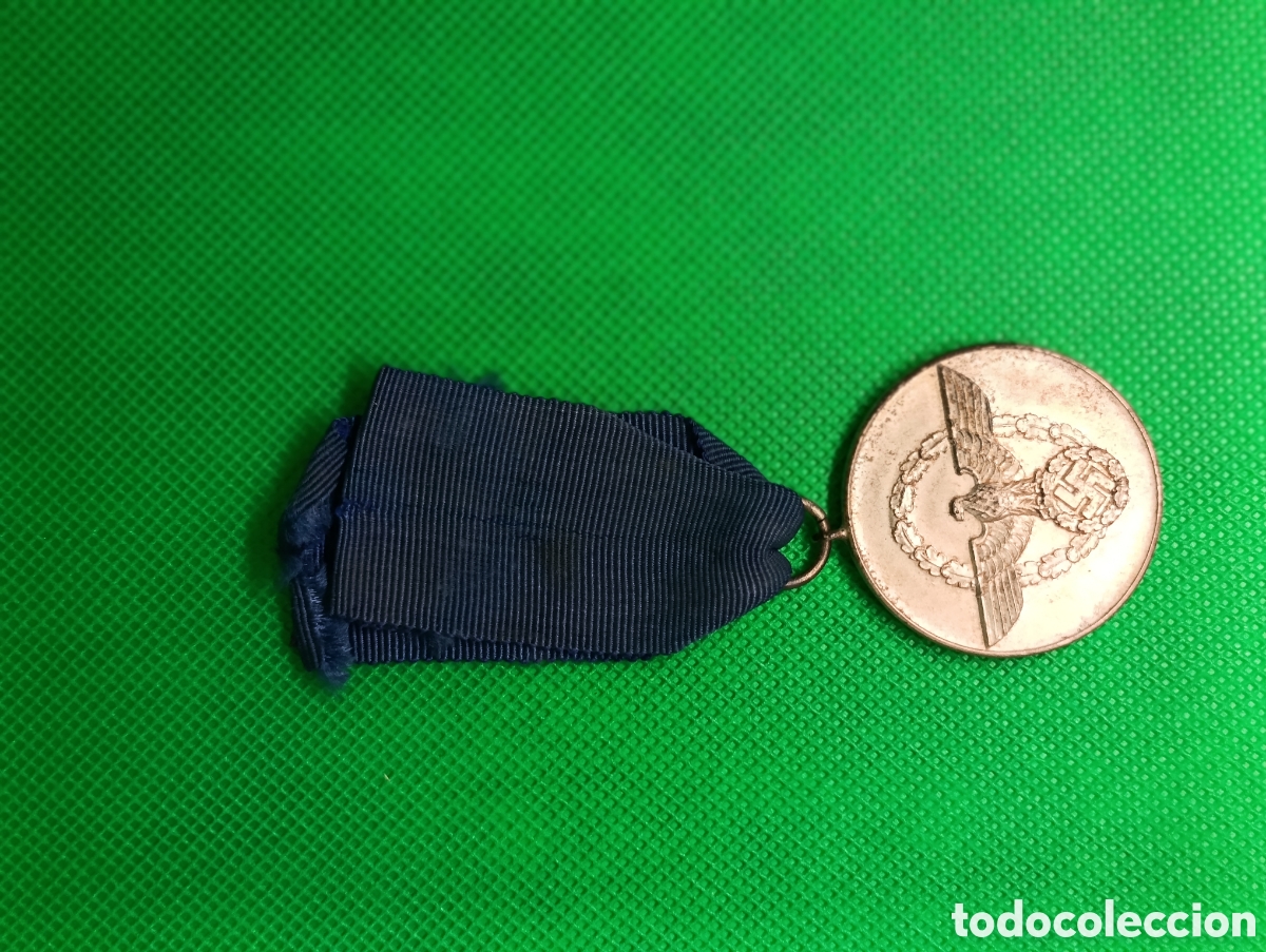 Medallas condecorativas: Medalla de Servicio en la Polic&iacute;a 8 A&ntilde;os (Polizei Dienstauszeichnung) - III Reich / II GM - Con cint