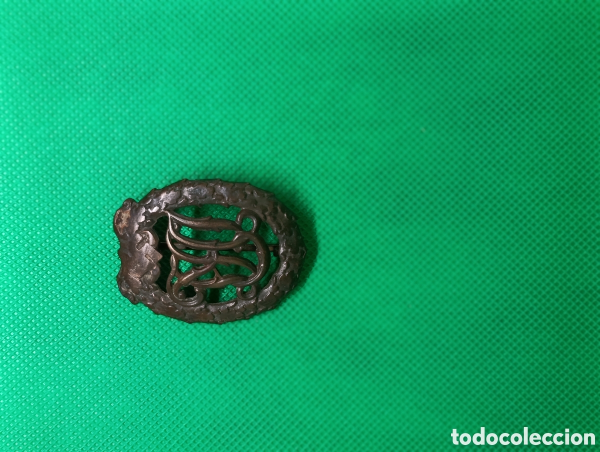 Medallas condecorativas: Distintivo Deportivo DRL con Esv&aacute;stica (DRL Sportabzeichen) Bronce - Marcaje Wernstein Jena D.R.G.M.