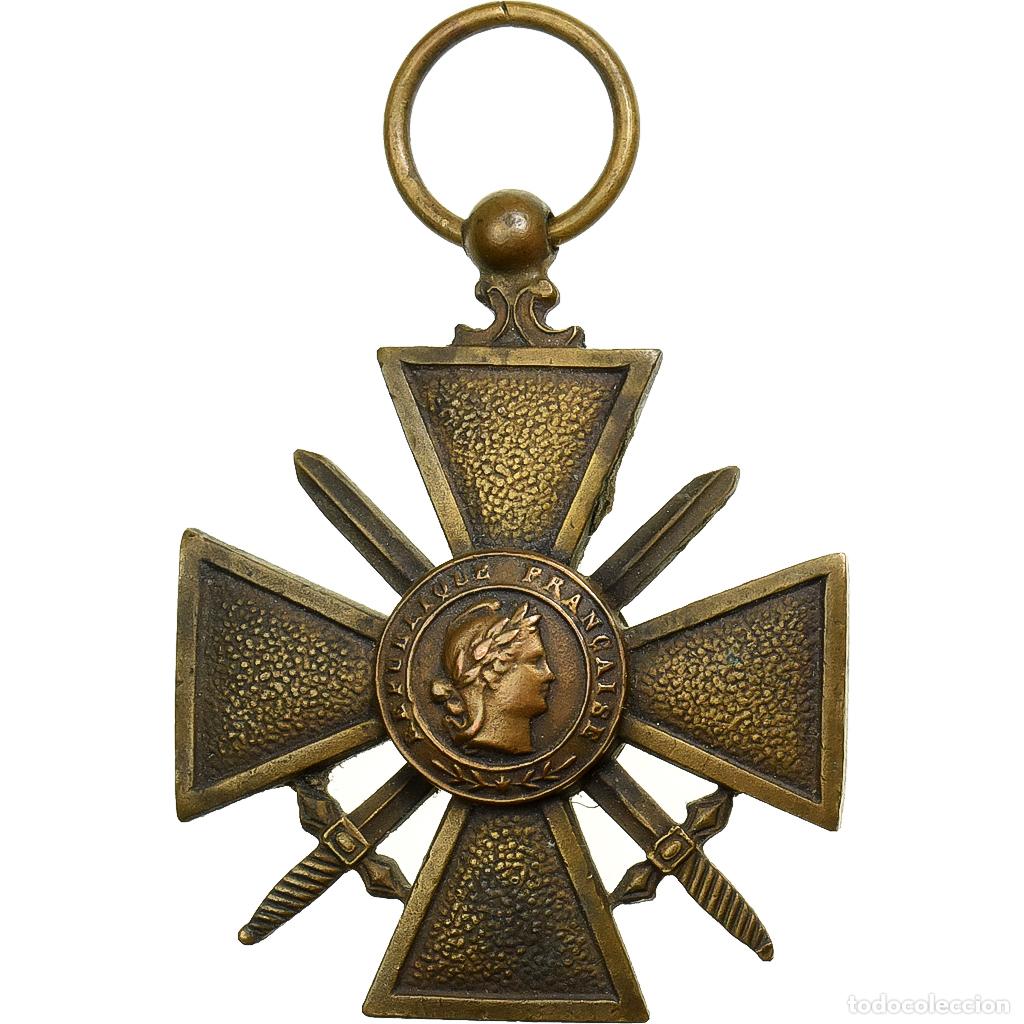 Medallas condecorativas: [#397834] Francia, Croix de Guerre, WAR, medalla, 1914-1918, Good Quality, Bronce, 38
