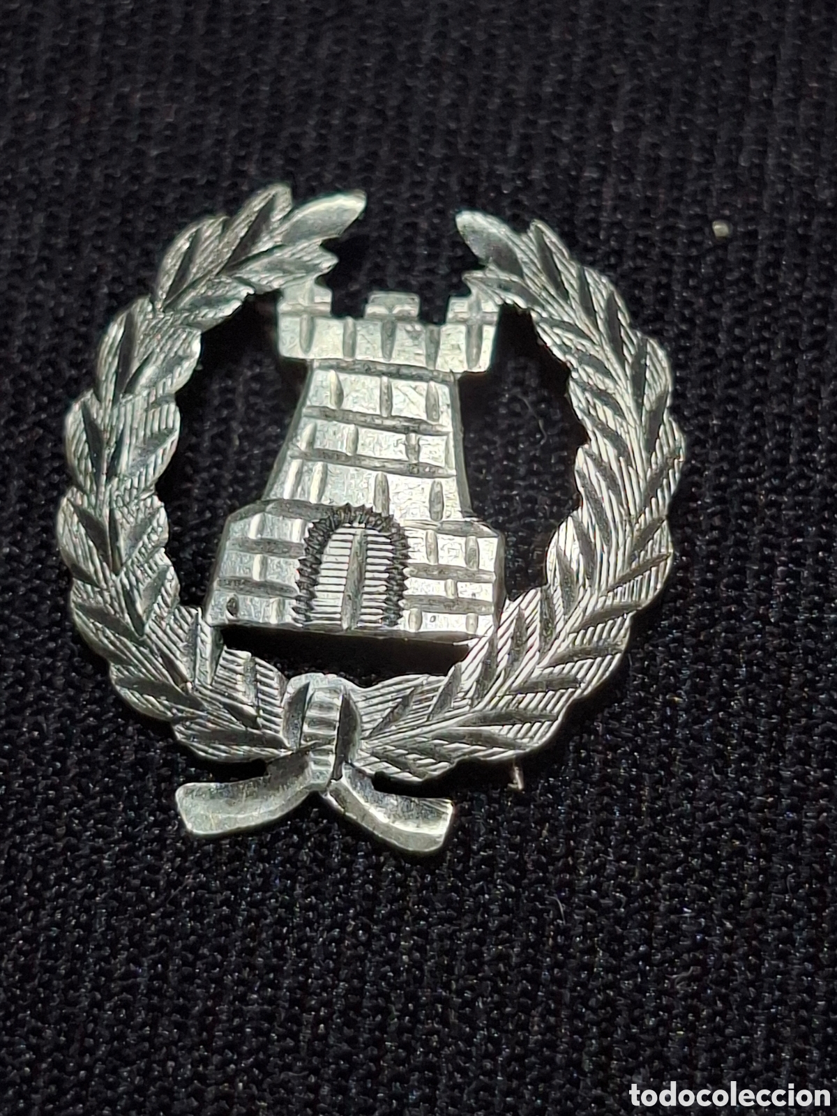 Medallas condecorativas: Insigna en plata militar de INGENIEROS Epoca REPUBLICA / MTC2