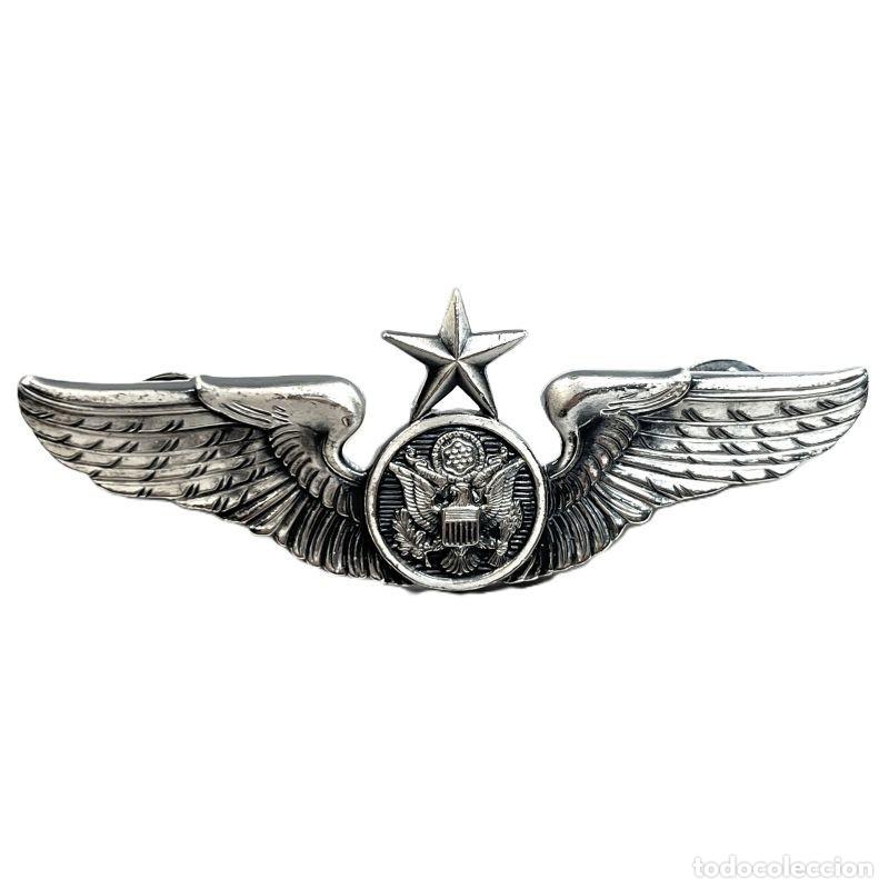 M&eacute;dailles d&eacute;corations: INSIGNIA VINTAGE ALAS 7,6 cm. PLATEADAS DE TRIPULACI&Oacute;N A&Eacute;REA SENIOR U.S.A.F. (BADGES 57)