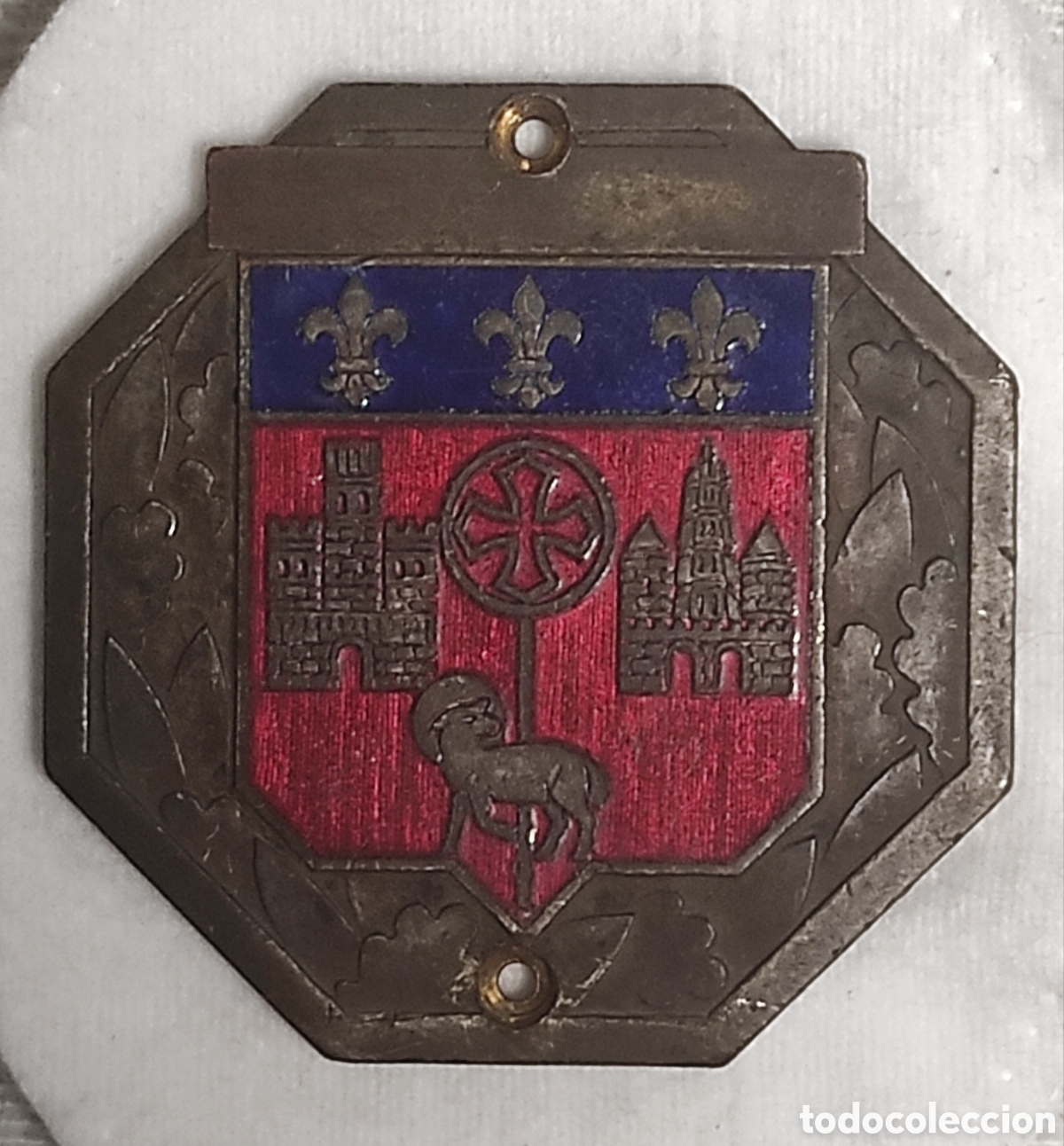 Medalhas condecorativas: FRANCIA - MEDALLA ESMALTADA ESCUDO DE ARMAS DE LA CIUADAD DE TOULOUSE