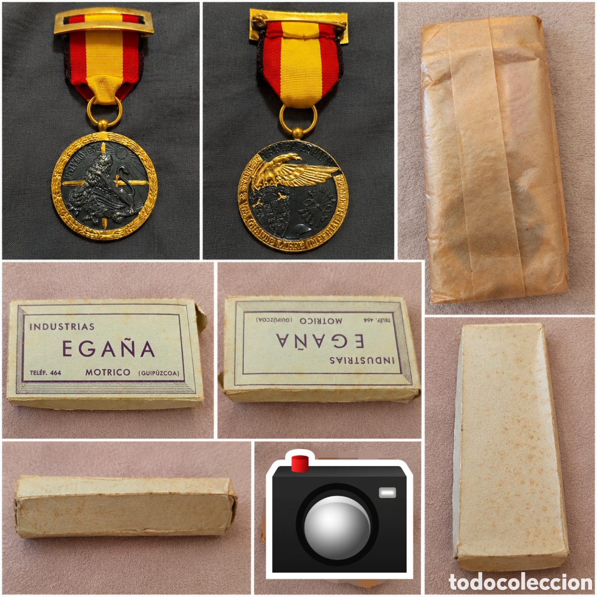Decorations Medals: Medalla Conmemorativa Cruzada de Liberaci&oacute;n 1936-1939 Original Caja Coleccionismo Militar Espa&ntilde;ol