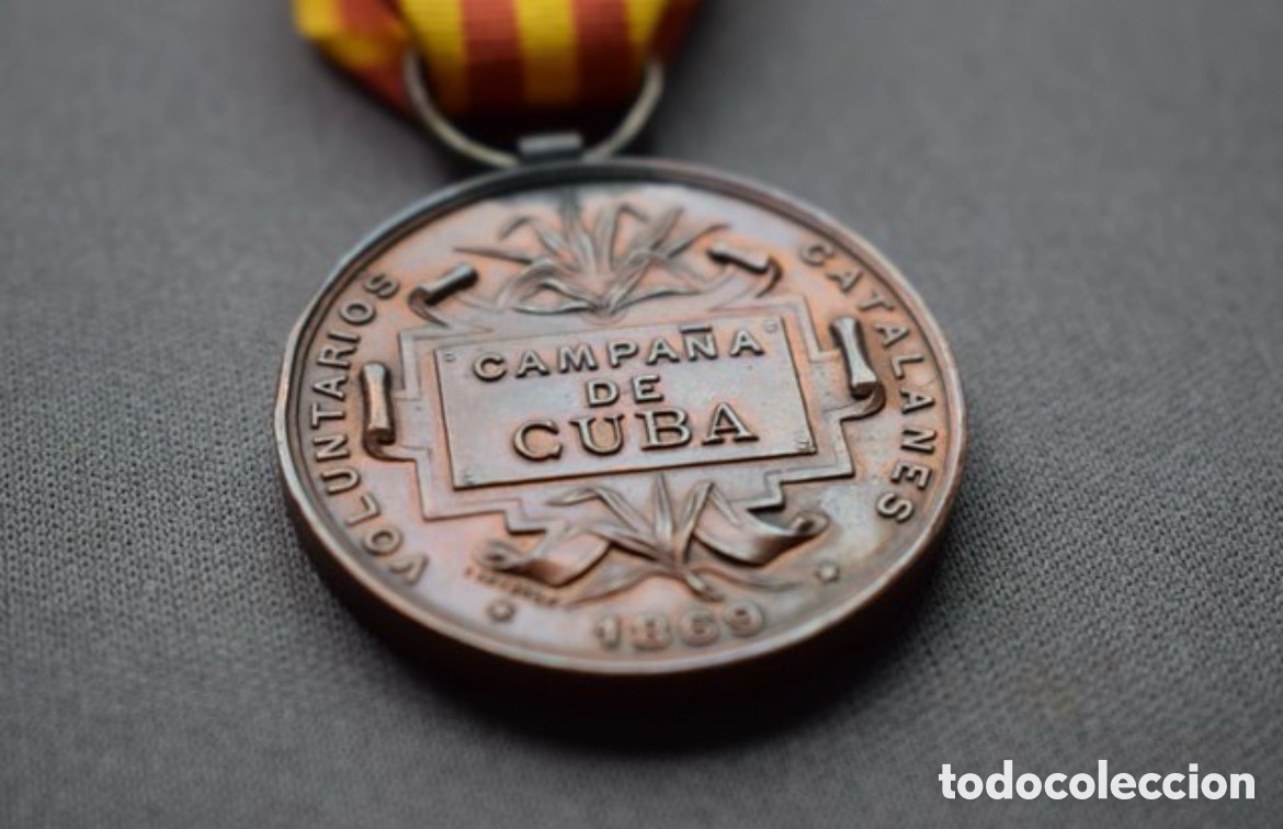 Medallas condecorativas: Medalla voluntarios catalanes guerra de Cuba 1888