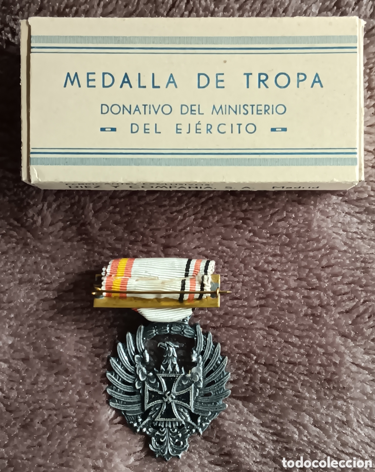 Medallas condecorativas: MEDALLA DE TROPA DIVISION AZUL ESPA&Ntilde;A RUSIA 1941 EXCELENTE ESTADO