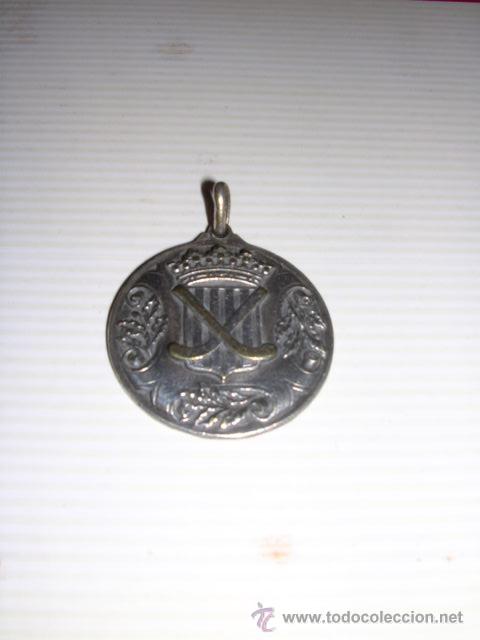 Sports collectibles: MEDALLA DE METAL,FEDERACION CATALANA DE HOCKEY,1954-55 -JUVENIL-3,5 CM.