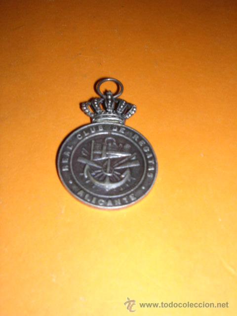 Collectionnisme sportif: MEDALLA DE PLATA REAL CLUB DE REGATAS ALICANTE,CAMPEONATO DE ESPA&Ntilde;A YOLA DE MAR 1949