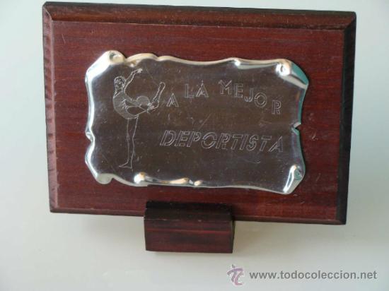 Sammelleidenschaft Sport: METOPA PLACA. A LA MEJOR DEPORTISTA. GIMNASTA. GIMNASIA ART&Iacute;STICA. REGALO.