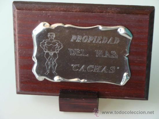 Sammelleidenschaft Sport: METOPA PLACA. PROPIEDAD DEL M&Aacute;S H&Eacute;CTOR, HOMBRE MUSCULOSO, METROSEXUAL, REGALO.