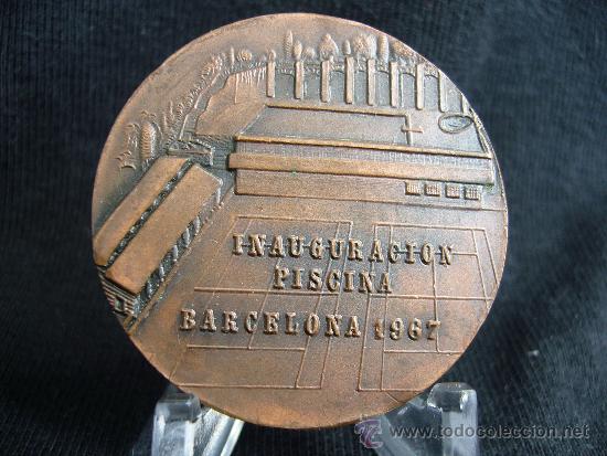 Sports collectibles: Medalla Inaguraci&oacute;n Piscina Barcelona. C.T Barcino. A&ntilde;o 1967.