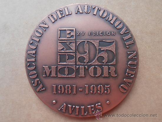 Coleccionismo deportivo: Medalla de la XV Edicion Asociacion del Automovil de Aviles del 1.981-1.995
