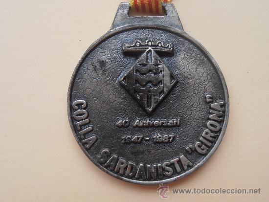 Colecionismo desportivo: Medalla del  40 aniversario de la Colla Sardanista de Gerona del 1.987