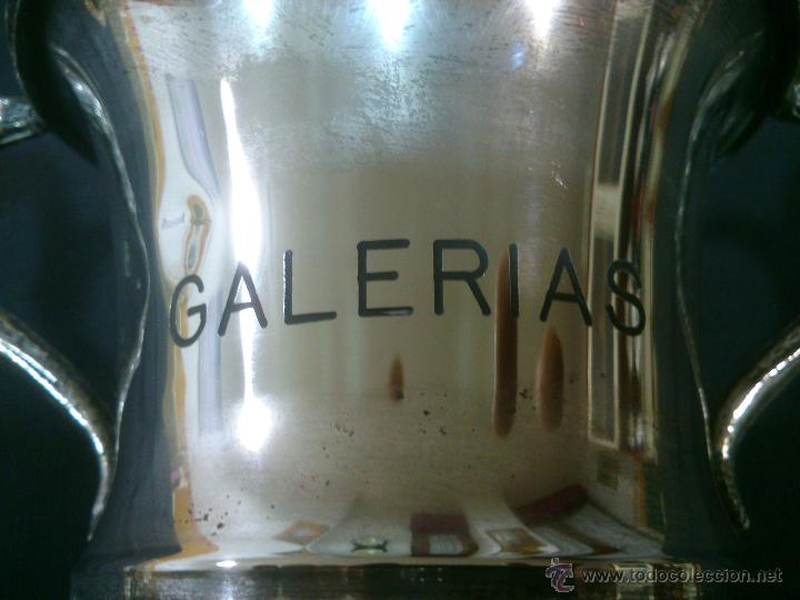 Coleccionismo deportivo: ANTIGUO TROFEO GALERIAS EN ALPACA