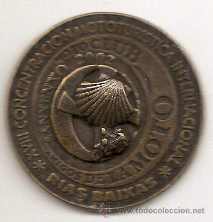 Collectionnisme sportif: Motociclismo. Placa de concentraci&oacute;n de motos. Galicia. Sanxenxo 2002