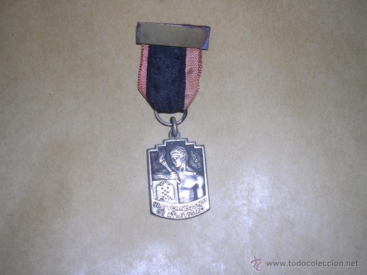 Sammelleidenschaft Sport: ANTIGUA MEDALLA III ros TORNEOS Nles. DE ATLETISMO 1943 - 8X2,5 CM. CN CINTA