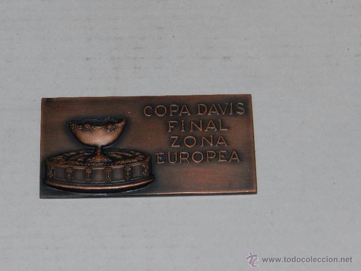 Collectionnisme sportif: (6) TENIS - MEDALLA COPA DAVIS FINAL ZONA EUROPEA , BARCELONA JULIO 1965, MANOLO SANTANA