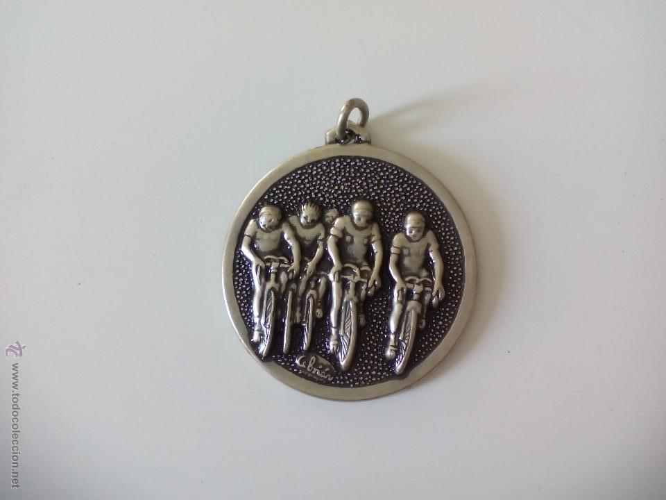Coleccionismo deportivo: Medalla de Esqu&iacute; de ciclismo, trofeo de metal
