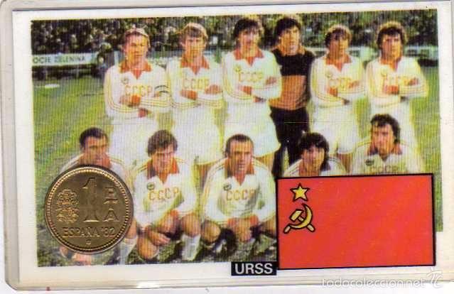 Coleccionismo deportivo: Moneda oficial conmemorativa mundial f&uacute;tbol Espa&ntilde;a 82 equipo URSS