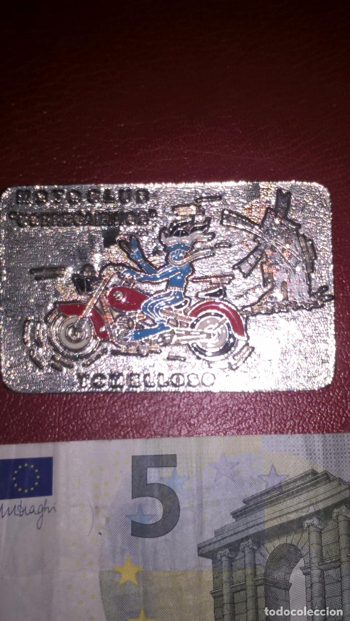 Coleccionismo deportivo: Motociclismo. Placa de concentraci&oacute;n de motos. Tomelloso 1989