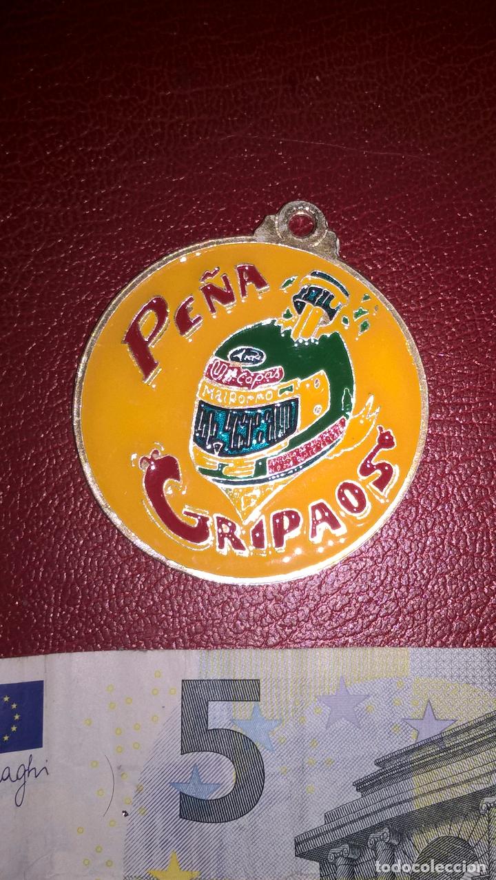 Collectionnisme sportif: Motociclismo. Placa de concentraci&oacute;n de motos. Pe&ntilde;a Gripaos 1996 Xirivella, Valencia