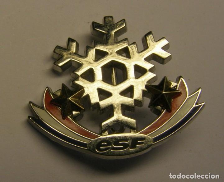 Coleccionismo deportivo: Medalla distintivo Asociaci&oacute;n Francesa de Esqu&iacute;, n&ordm; 2.