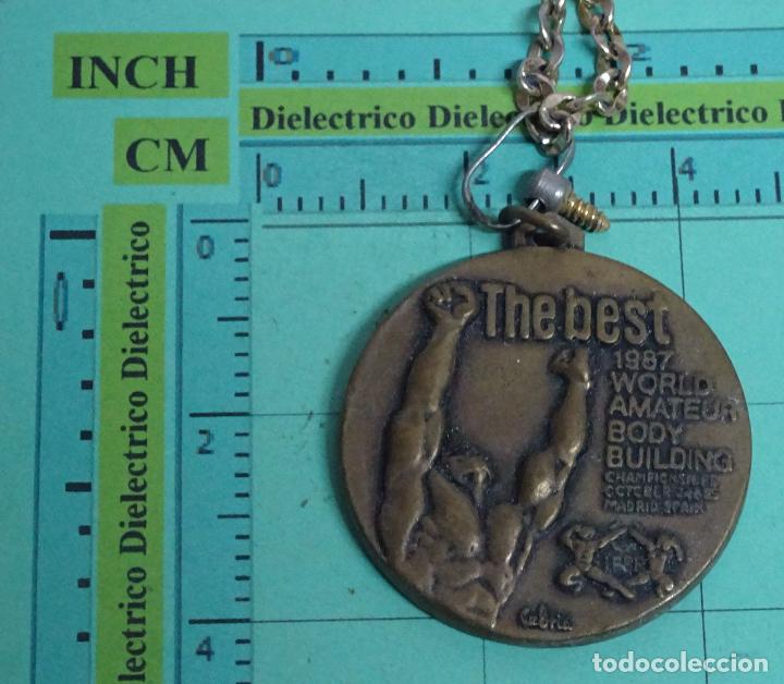 Collectionnisme sportif: MEDALLA DE CULTURISMO. A&Ntilde;O 1987. THE BEST WORLD AMATEUR BODY BUILDING. MADRID
