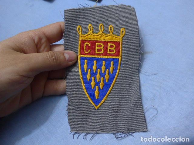 Collectionnisme sportif: Antiguo parche bordado del Club bolos de Barcelona, original.