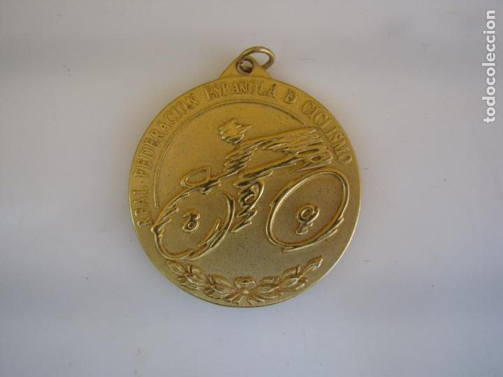 Coleccionismo deportivo: 4.- Medalla de oro Campeonato de Espa&ntilde;a de ciclismo pista persecuci&oacute;n Tandem masculino 1.998