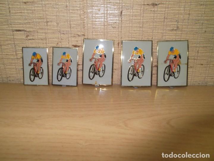 Collezionismo sportivo: 5 Placas medallas de ciclismo.Vintage