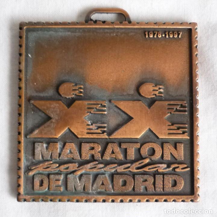 Sports collectibles: Medalla met&aacute;lica XX Marat&oacute;n Popular de Madrid 1997, Comunidad de Madrid