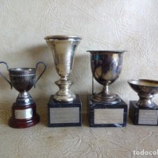 Coleccionismo deportivo: LOTE 4 TROFEOS COPAS DE PLATA TORNEOS DE GOLF TROFEO