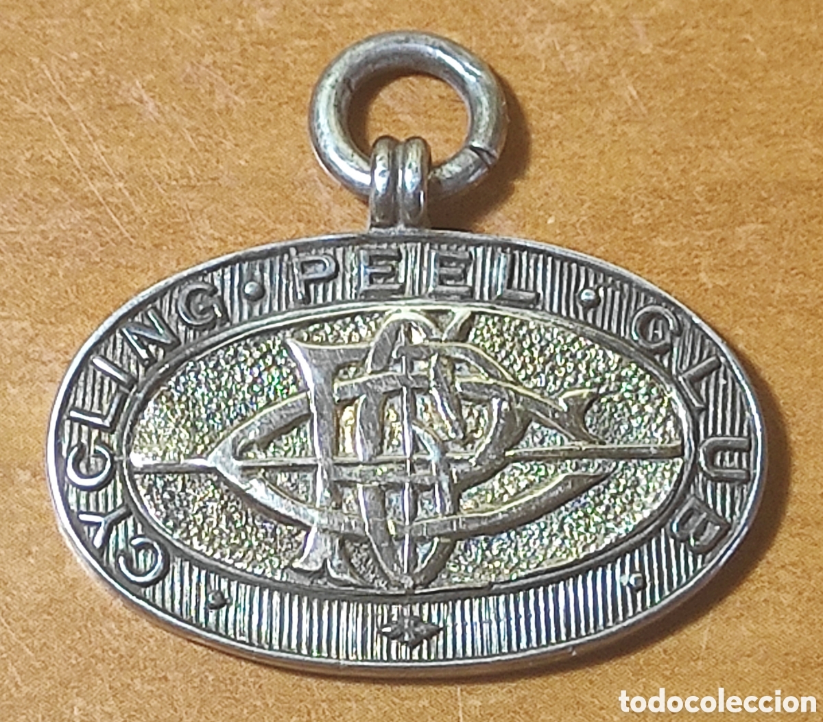 Coleccionismo deportivo: ANTIGUA MEDALLA DE PLATA INGLESA PUNZONADA. CLUB CICLISTA.