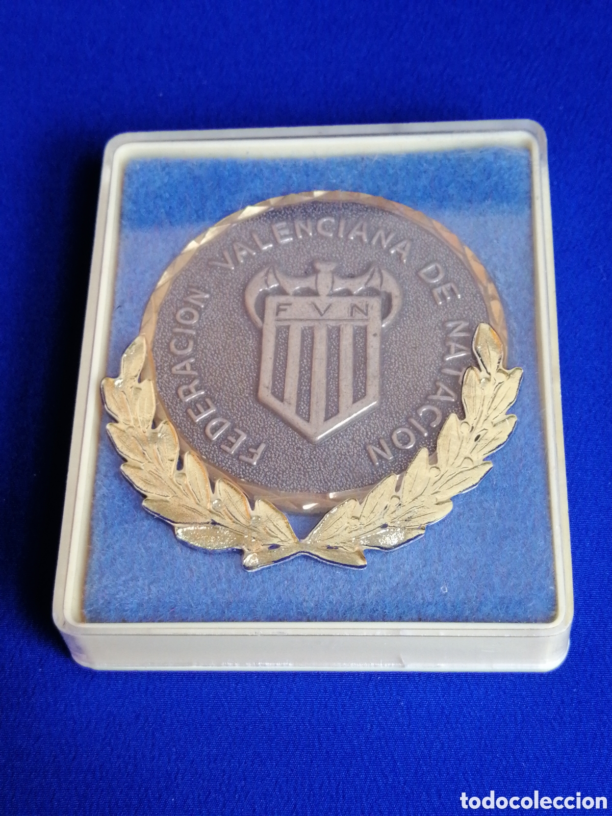 Collectionnisme sportif: FEDERACI&Oacute;N VALENCIANA DE NATACI&Oacute;N - LXIV CAMPEONATO DE ESPA&Ntilde;A DE NATACI&Oacute;N 1974 MONEDA EN SU CAJA