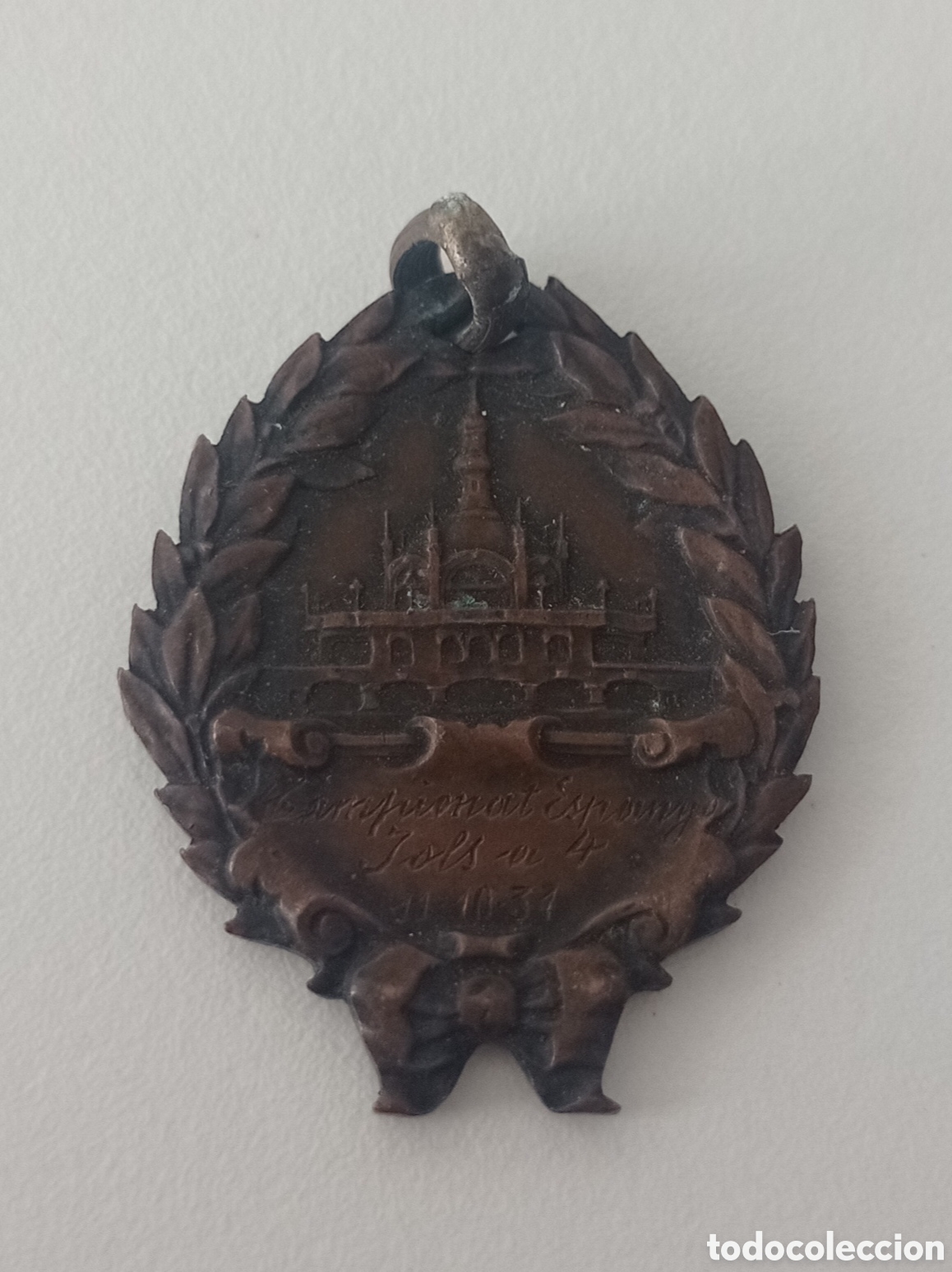 Sports collectibles: ⚜️ANTIGUA MEDALLA DE REMO DE BRONCE CAMPEONATO DE ESPA&Ntilde;A 1930