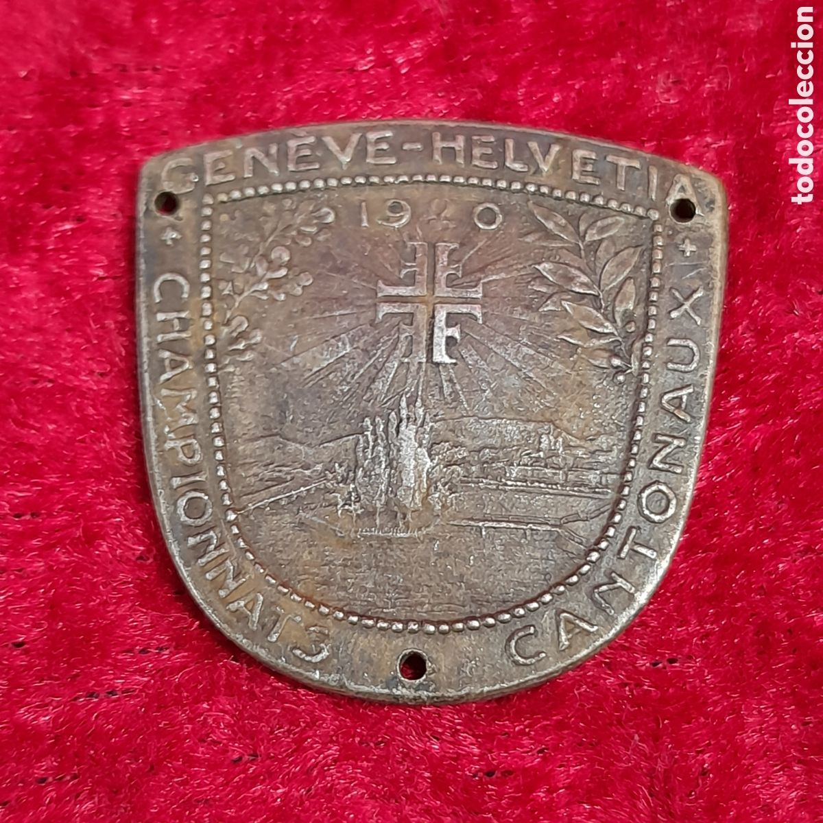 Sammelleidenschaft Sport: JOY-3282. MEDALLA &rdquo;GENEVE-HELVETIA. CHAMPIONATS CANTONAUX 1920.&rdquo;
