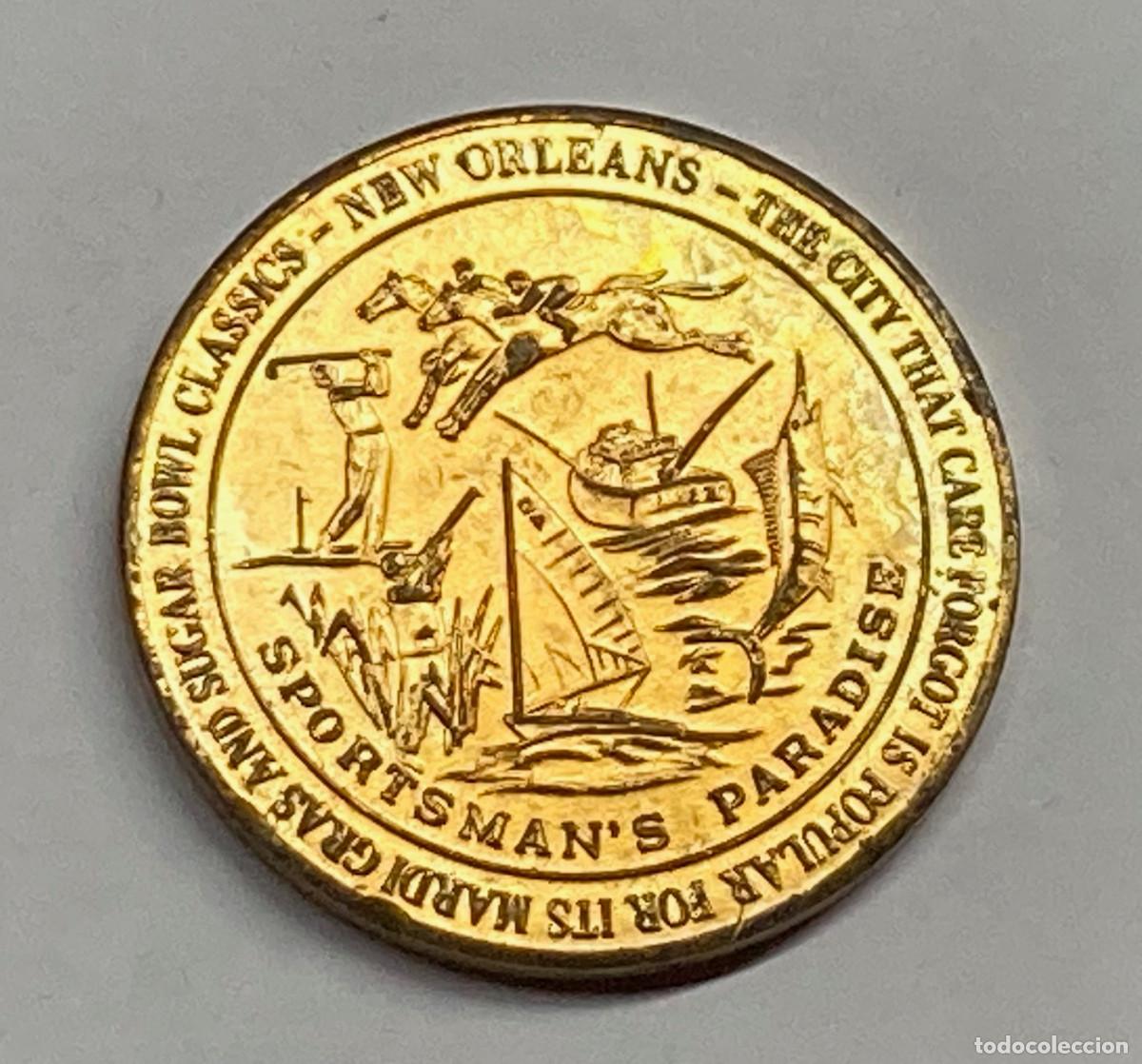 Collezionismo sportivo: MEDALLA MONEDA SPORTSMAN'S PARADISE GOLF HIPICA CAZA VELA BARCO PESCA - NEW ORLENAS USA