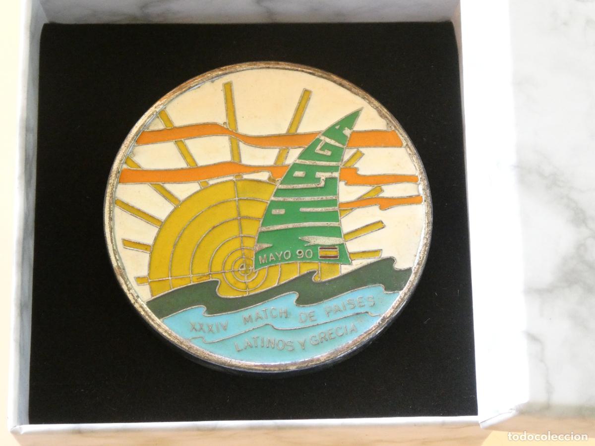 Sammelleidenschaft Sport: MEDALLA MEDALL&Oacute;N TIRO OL&Iacute;MPICO. MATCH DE PAISES LATINOS Y GRECIA M&Aacute;LAGA 1990. 130GR