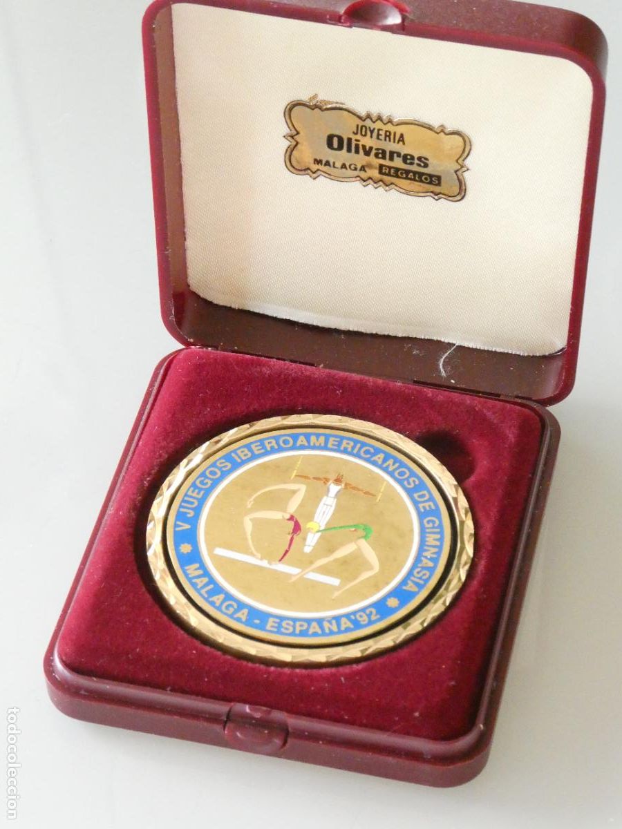 Collectionnisme sportif: MEDALLA DE DEPORTES. M&Aacute;LAGA JUEGOS IBEROAMERICANOS GIMNASIA ESPA&Ntilde;A 92 1992. 80GR