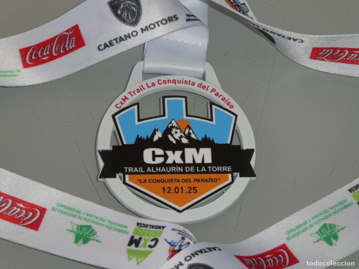 Sammelleidenschaft Sport: MEDALLA MEDALL&Oacute;N FINISHER. ATLETISMO CXM TRAIL ALHAUR&Iacute;N DE LA TORRE 2025 M&Aacute;LAGA. 50GR
