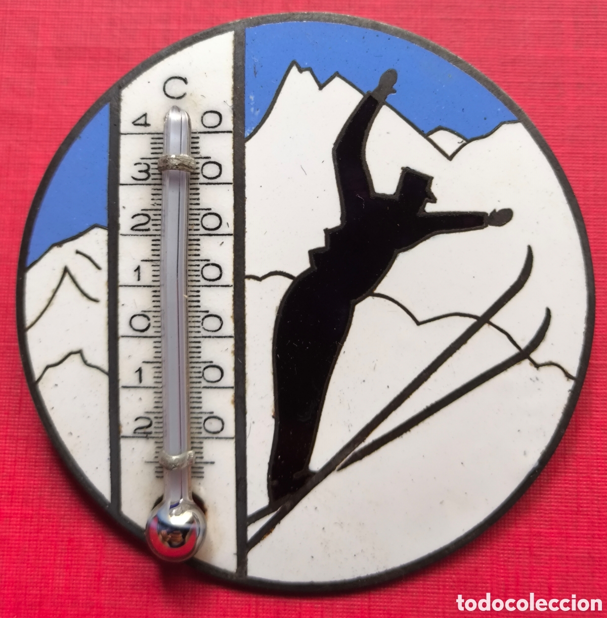 Coleccionismo deportivo: SKI ENAMELED BADGE EMAILLIERTES ABZEICHEN &Eacute;MAILL&Eacute; C. 1960