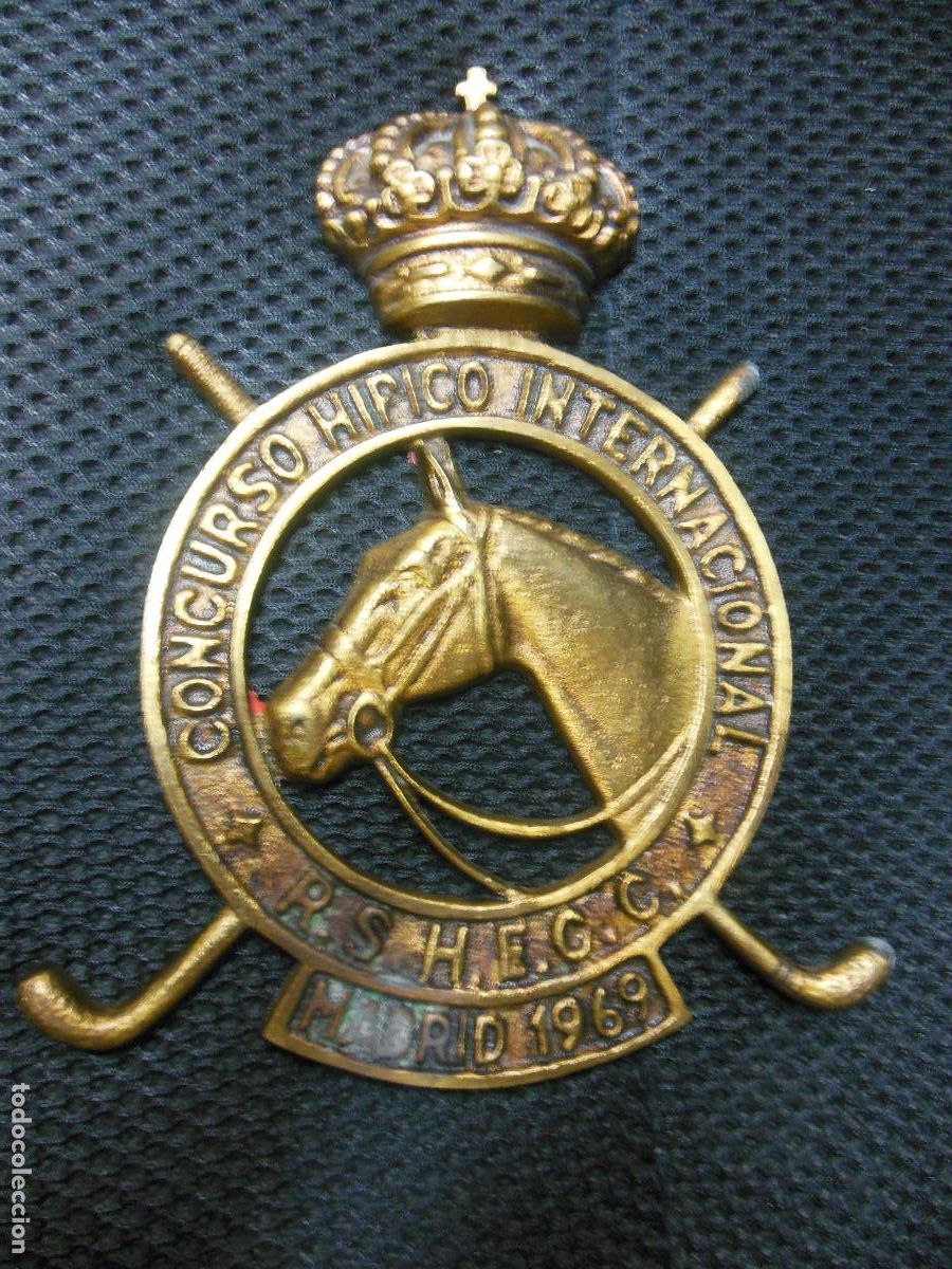 Sports collectibles: A&Ntilde;O 1969 - CHAPA PLACA MEDALLA DEL CONCURSO H&Iacute;PICO INTERNACIONAL R.S.H.E.C.C. DE MADRID CABALLOS