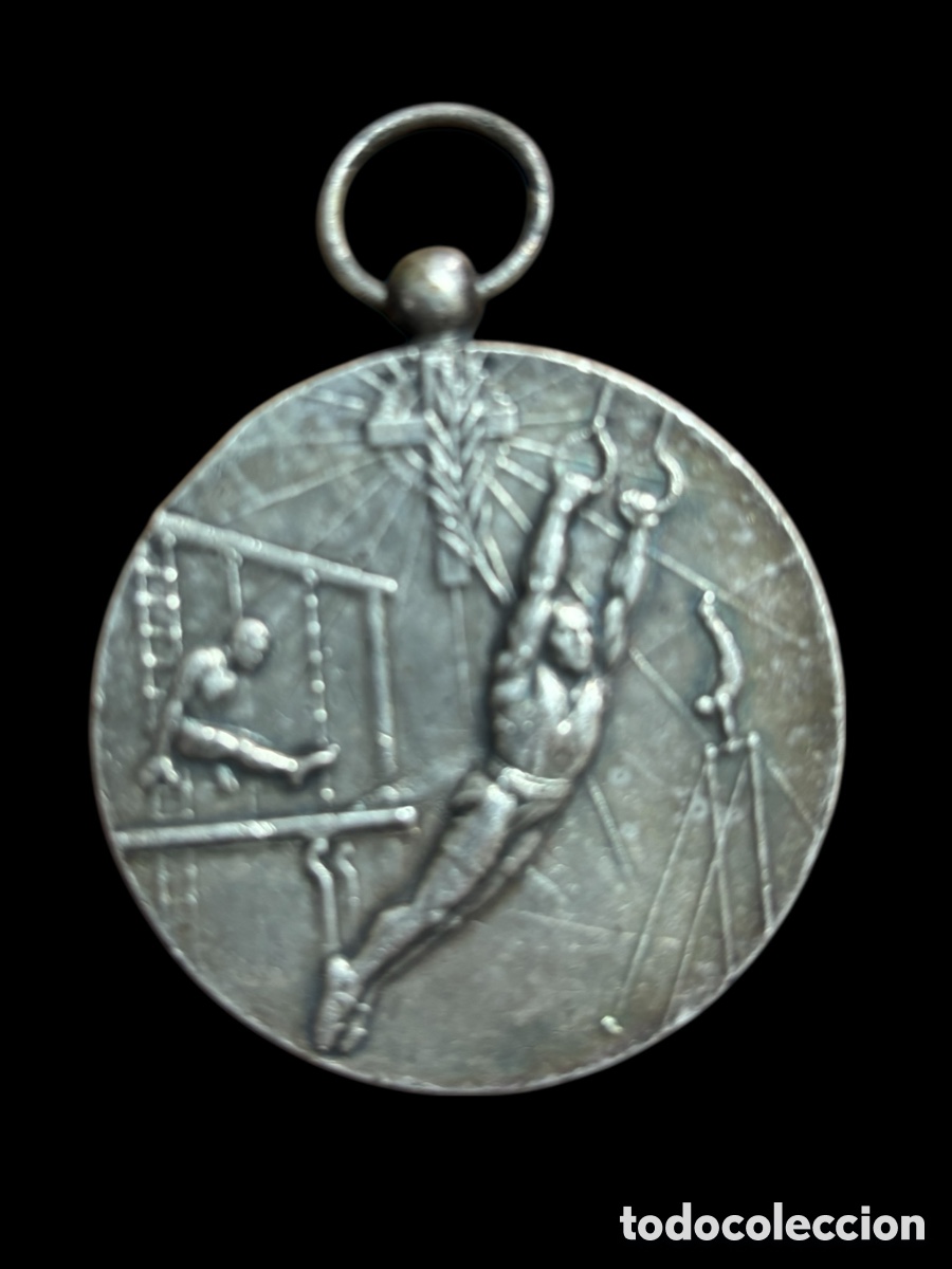 Coleccionismo deportivo: Antigua medalla deportiva francesa. 1936.