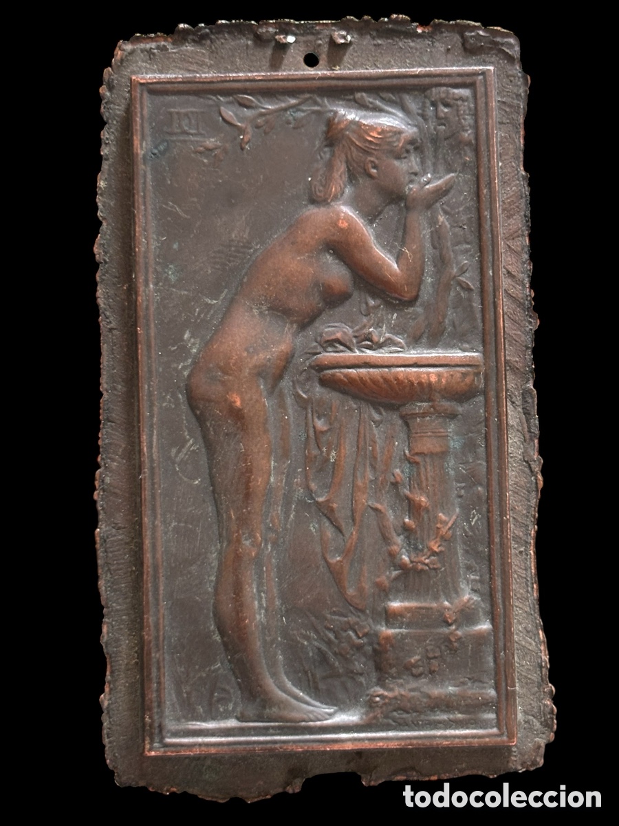 Coleccionismo deportivo: Bonita medalla de bronce. Art nouveau 1900.